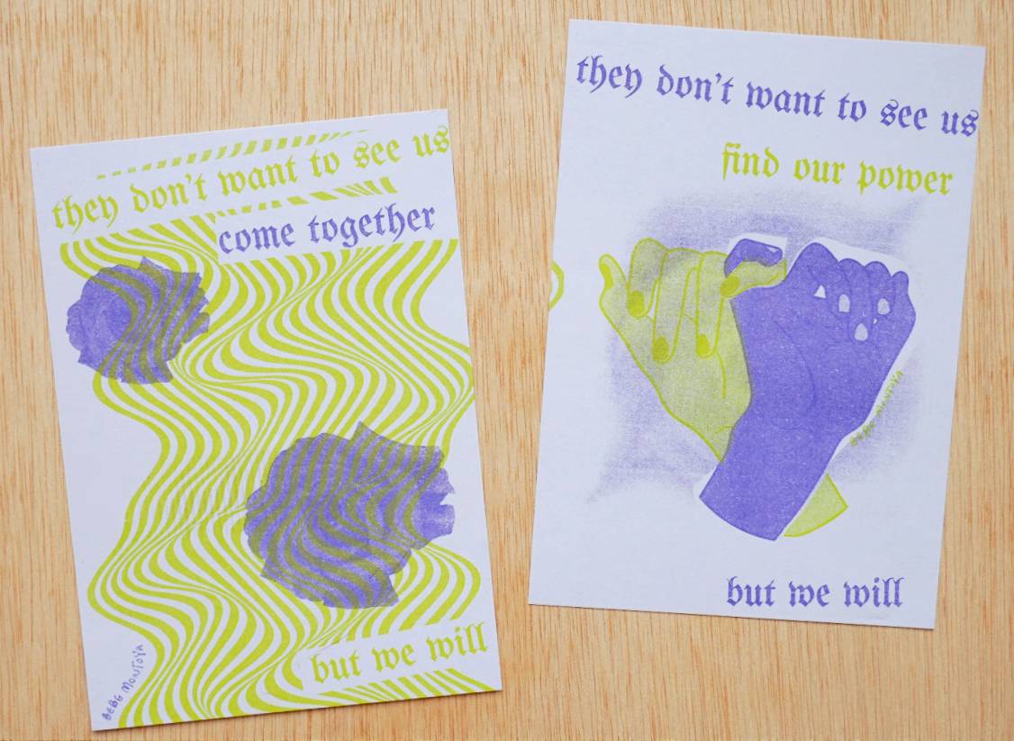 "But We Will" 5x7 Risograph Print