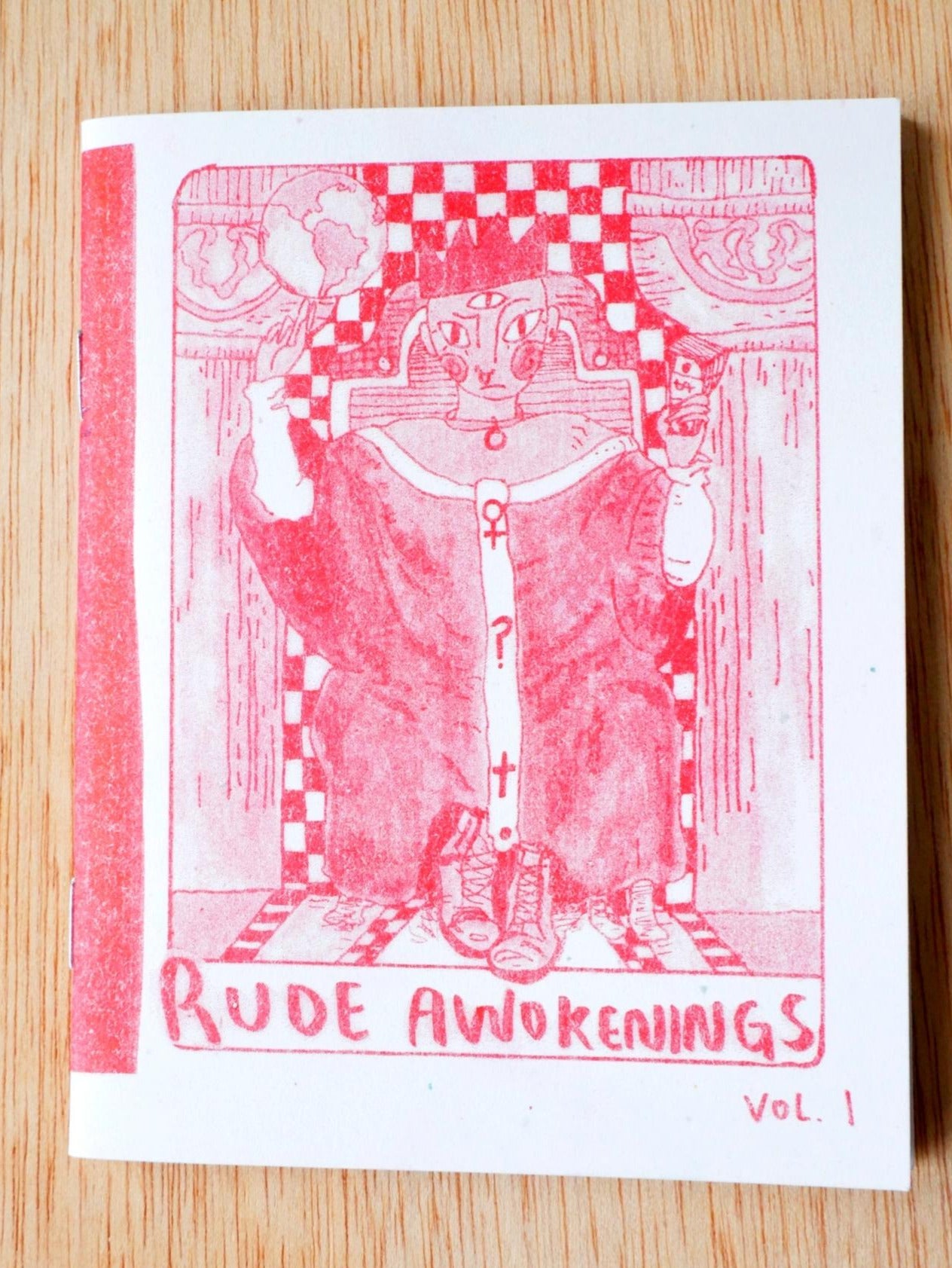 Rude Awokenings risograph zine cover